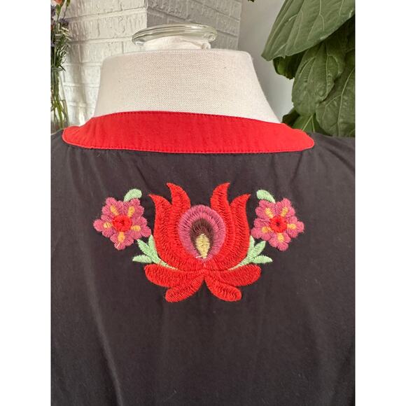 Modcloth Embroidered Women Sleeveless Dress Knee Length Boho Resort XL - Picture 8 of 14